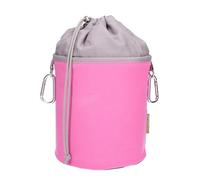 trendfinding Sacchetto per mollette in tela con 2 moschettoni per 200 mollette, extra grande e stabile, Rosa-grigio, Sacchetto per mollette da bucato