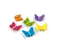 Trendform, Set di Calamite Colorate a Forma di Farfalla, 6 pz., Marrone (Braun)
