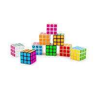 TRENDHAUS 406750 - Set di mini cubi magici, 9 pezzi, cubi magici, ciascuno 3 x 3 x 3 cm, speedcube come regalino per feste di compleanno per bambini