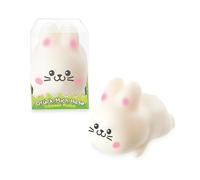 TRENDHAUS 967121 - Capybara Happy Springtime Squeeze Me Rabbit, circa 8,5 x 4,5 x 6 cm, Squishy a forma di coniglio, palla antistress per bambini e adulti