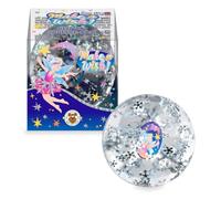 TRENDHAUS 968944 - Make a Wish Glitter Squeeze Ball, circa 6 cm, palla squishy con coriandoli a fiocco di neve, palla antistress per bambini e adulti