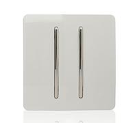 Trendi 2 banda 1 vie artistico moderno lucido 10 AMP tattile interruttore luce bianca art-ss3wh