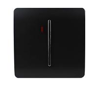 Trendi Art-WHS1BK - Interruttore per luce tattile moderno lucido 20 A, con inserto al neon nero
