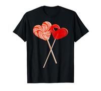 TrendingDesigns: Immagine Lollipop a Forma di Cuore colorato Maglietta