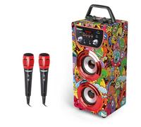 Trendix - Karaoke Per Bambini Monster Club | Karaoke Con Microfono | Microfono Con Cassa Bluetooth, Radio Fm, Usb | Cassa Karaoke Con 2 Microfoni | Regalo Bambino 6 Anni
