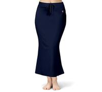 TRENDMALLS Sottogonna da donna in poliestere spandex Saree Shapewear per donne, misto cotone, sottoveste, gonne da donna, abito da indossare per sari Shaper, blu navy, M