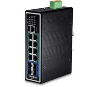 TRENDnet 12-Port Hardened Industrial Gigabit PoE+ Layer 2+ Managed DIN-Rail Swit
