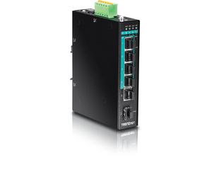 TRENDnet 6-Port Hardened Industrial Gigabit PoE+ Layered 2 Managed DIN-Rail Swit