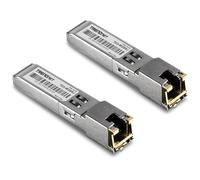 TRENDnet Confezione da 2 moduli SFP in rame 1000BASE-T RJ45, TEG-MGBRJ/2, conforme NDAA + TAA, distanza di trasmissione fino a 100 m, hot plugable, IEEE 802.3ab, supporta velocità di trasmissione dati