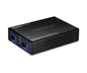 TRENDnet Convertitore multimediale in fibra da 1000BASE-T a doppio SFP con modalità ridondante, TFC-G21SFP, 1 porta Gigabit RJ45, 2 porte SFP Gigabit, conformità NDAA e TAA