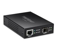 TRENDnet Convertitore multimediale in fibra da 10GBASE-T a SFP+, TFC-10GSFP, 1 porta RJ-45 da 10 G, 1 slot SFP+ da 10 Gbps, da SFP+ a RJ-45 da 10 G, adattatore di alimentazione incluso