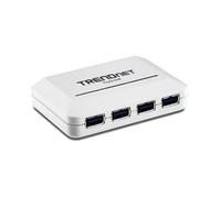 TrendNet Lettore di Memorie TU3-H4 5000 Mbit/s Bianco con 4 Porte USB