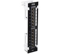 TRENDnet Patch Panel Cat6 a 12 porte non schermato, TC-P12C6V, montaggio a parete, staffa 89D inclusa, installazione verticale o orizzontale, compatibile con cavi RJ45 Cat5e e Cat6, morsettiere di