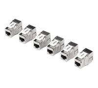 TRENDnet TC-K06C6A Set di 6 Presa blindate Cat6A RJ45 Keystone Jack, da utilizzare con il Pannello di Incastro Keystone Vuoto blindato