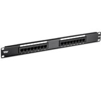 TRENDnet, TC-P16C6, Pannello patch non schermato Cat6 a 16 porte, montaggio su rack, 1U 19", compatibile con Cat3, Cat4, Cat5, Cat5e, Cat6, connessione a 250 MHz, nero