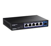 TRENDnet, TEG-S5061, Switch 2,5G non gestito a 6 porte con porta SFP+ 10G, 5 porte 2,5GBASE-T, capacità di commutazione 45Gbps