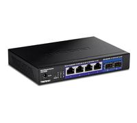 TRENDnet, TEG-S562, Switch multi-gig non gestito a 6 porte, 4 porte 2,5GBASE-T, 2 porte SFP+ 10G senza ventola, design desktop compatto, alloggiamento in metallo, switch Ethernet di rete, nero