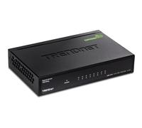 TRENDnet TEG-S82G Switch GREENnet Gigabit a 8 porte, Switch di rete Ethernet, 8 porte Gigabit Ethernet 10-100-1000 Mbps, capacità di commutazione 16 Gbps, Metallo, Nero