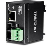 Trendnet TI-IG30 PoE Gigabit + Iniettore industriale rigido Nero Fiber Converter