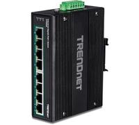 TRENDnet TI-PG80B Interruttore industriale Gigabit PoE+ su guida DIN a 8 porte (24-56V)