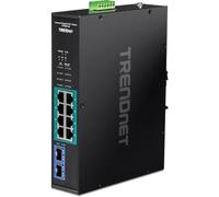 TRENDnet Switch Industriale TI-PGM102 10 porte Gigabit PoE+ (8 PoE+, 2 SFP) Guida DIN -20°–65°C