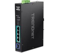 TRENDnet Switch Gigabit PoE+ Industriale TI-PGM541 5 porte, 4 PoE+, 1 SFP, -20°–65°C, Rail DIN