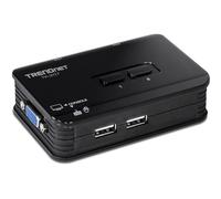 TRENDnet, TK-207K, Switch KVM USB a 2 porte, controlla due computer con un set di controlli della console, risoluzione 2048 x 1536