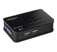 TRENDnet, TK-207K, Switch KVM USB a 2 porte, controlla due computer con un set di controlli della console, risoluzione 2048 x 1536