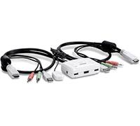 TRENDnet, TK-215I, Switch KVM HDMI a 2 porte, controlla 2 computer con un set di controlli console, Full HD 1080P, HDMI e audio analogico da 3,5 mm