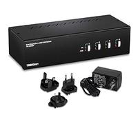 TRENDnet, TK-440DP, Switch KVM DisplayPort Doppio Monitor 4 Porte, hub USB 2.0 a 2 porte, risoluzione 4K UHD fino a 3840 x 2160