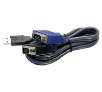 TRENDnet, TK-CU06, Cavo KVM USB VGA 2 in 1, 1,83 m (6 Piedi), collega Un Computer USB agli Switch KVM, Nero