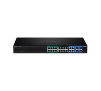 TRENDNET - TPE-204US switch di rete Gestito Gigabit Ethernet (10/100/1000) Nero 1U Supporto Power over Ethernet (PoE)