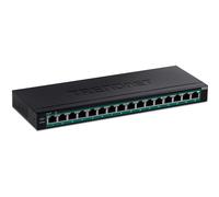 TRENDnet TPE-TG160H switch di rete Gestito Gigabit Ethernet (10/100/1000) Supporto Power over Ethernet (PoE) 1U Nero