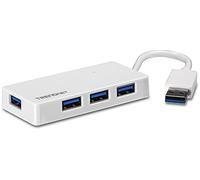 TRENDnet, TU3-H4E, Mini hub USB 3.0 a 4 porte, Plug & Play, Hub USB 3.0 compatto compatibile con Linux, Windows, Mac, Nintendo Switch