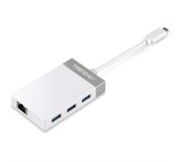 TRENDnet USB-C to Gigabit Adapter Hub, 12.7 cm (5") for Windows, Mac OS, MacBook