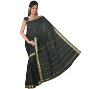 Trendofindia Arcobaleno Bollywood Sari dell'abito Oriente India (Nero)