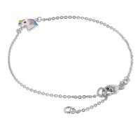 trendor Bracciale da bambina con unicorno, argento 925, rodiato, 21708