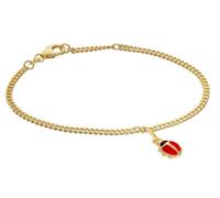trendor Bracciale da ragazza, argento 925, placcato oro, a maglia | Bracciale a catena piatta senza tempo, elegante gioiello da braccio per giovani donne,