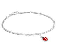 trendor Bracciale da ragazza, argento sterling 925, rodiato | Comodo braccialetto a catena piatta, elegante gioiello per bambini,