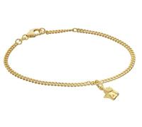 trendor Bracciale da ragazza con angelo, argento 925, placcato oro, maglia a catena 21589