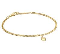 trendor Bracciale da ragazza con cuore, argento 925, placcato oro, maglia a catena 21579