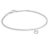 trendor Bracciale da ragazza con cuore, argento 925, rodiato, 21627