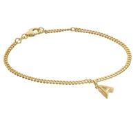 trendor Bracciale da ragazza con lettera A, argento 925, placcato oro, 21602-A