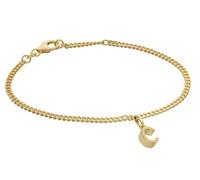 trendor Bracciale da ragazza con lettera C, argento 925, placcato oro, 21602-C