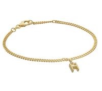 trendor Bracciale da ragazza con lettera H, argento 925, placcato oro, 21602-H
