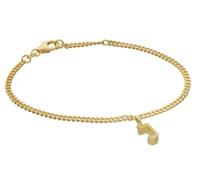 trendor Bracciale da ragazza con lettera J, argento 925, placcato oro, 21602-J