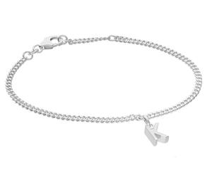 trendor Bracciale da ragazza con lettera K, argento 925, rodiato, 21590-K