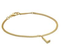 trendor Bracciale da ragazza con lettera L, argento 925, placcato oro, 21602-L