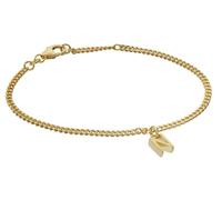 trendor Bracciale da ragazza con lettera N, argento 925, placcato oro, 21602-N