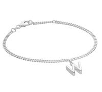 trendor Bracciale da ragazza con lettera W, argento 925, rodiato, 21590-W